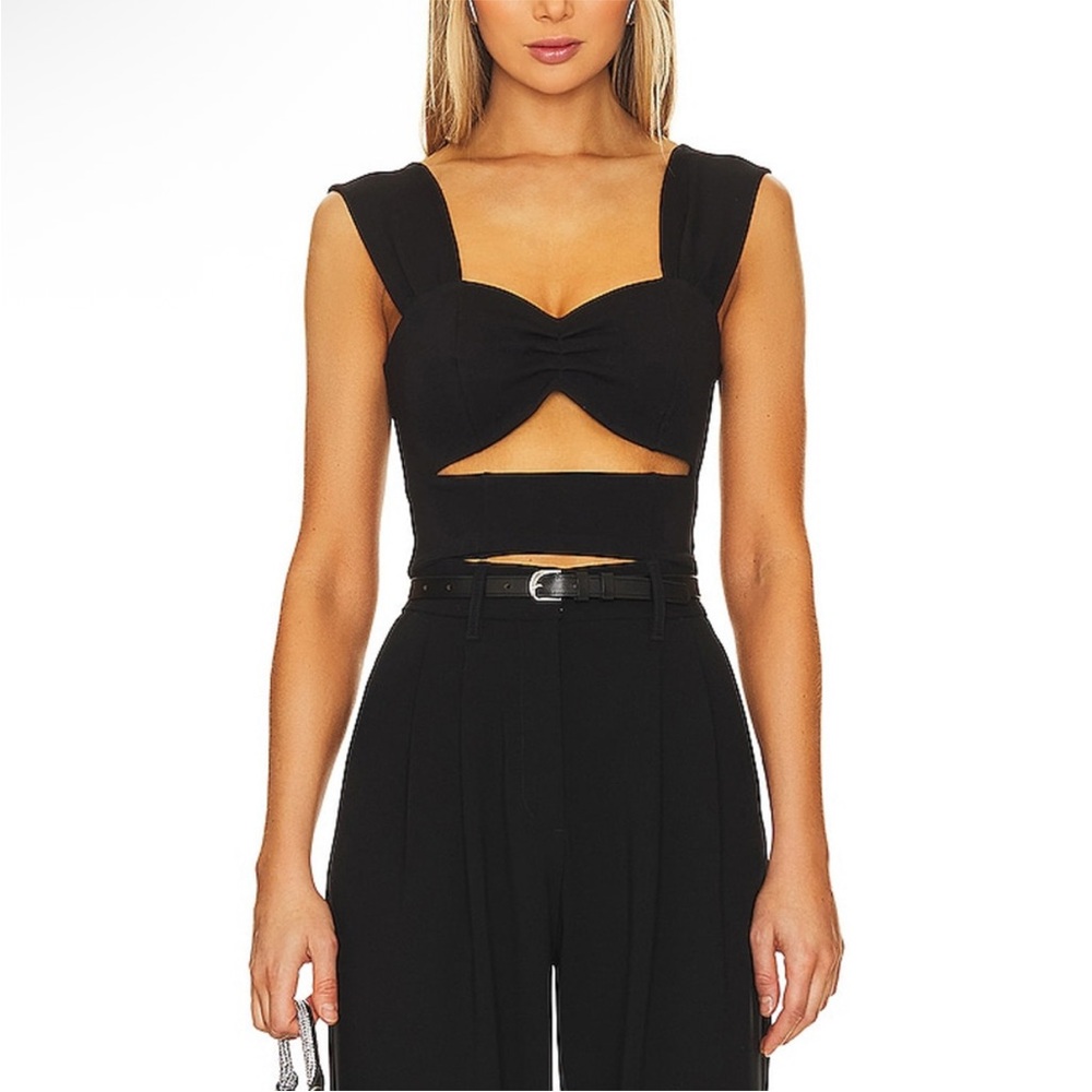 NONchalant The Label Black Cutout Crop Top